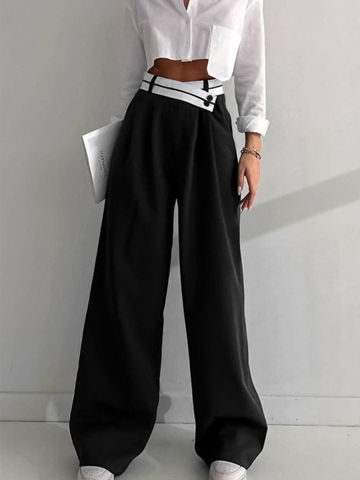 Uschi | Weit geschnittene High-Waist Hose