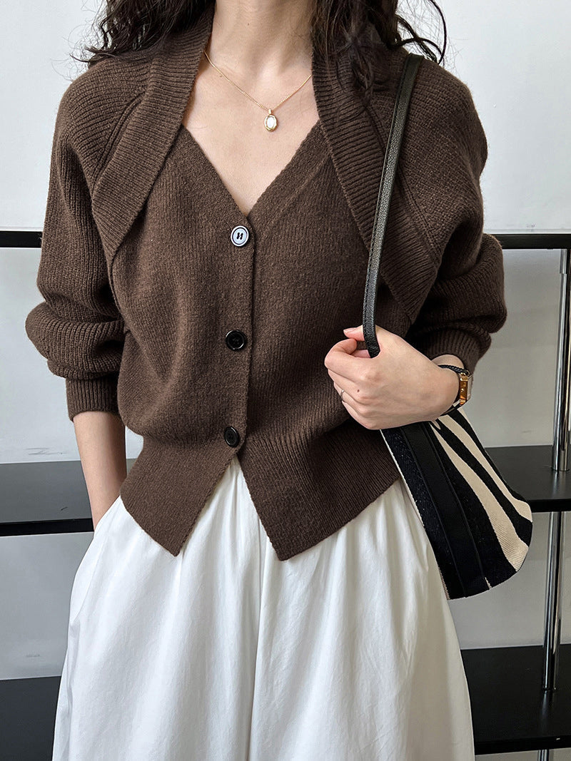 Stilvoller Patchwork-V-Ausschnitt für Frauen