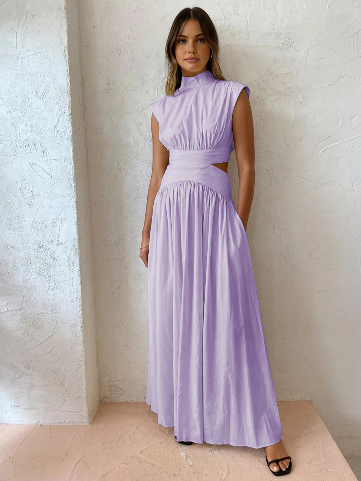 Chavelle | Halsausschnitt Langes Kleid