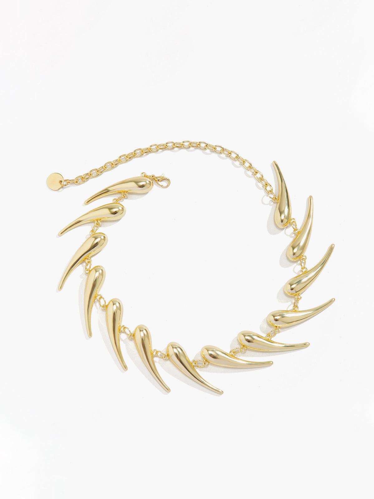 Geometrische Wassertropfen Kette für Damen