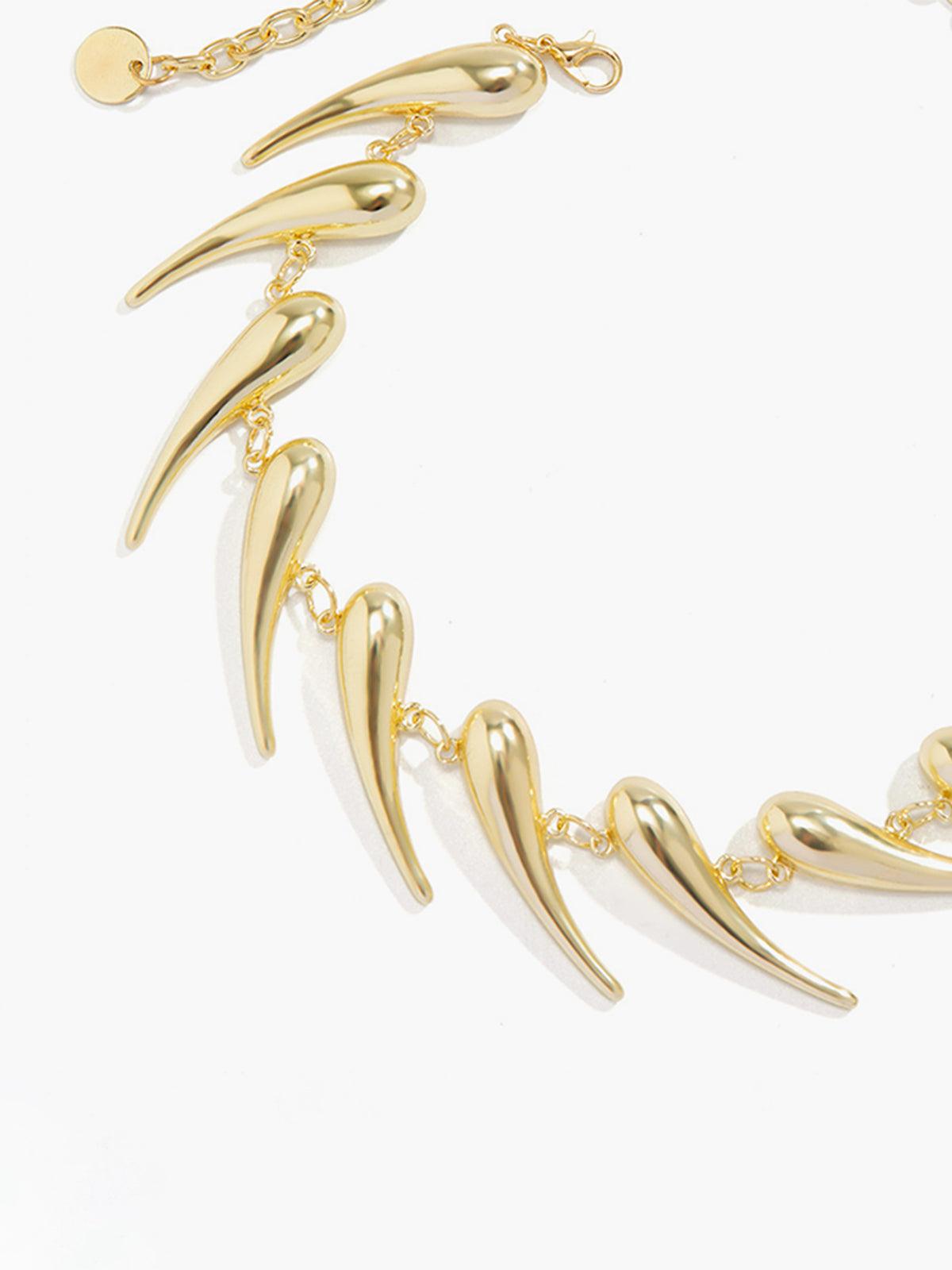 Geometrische Wassertropfen Kette für Damen