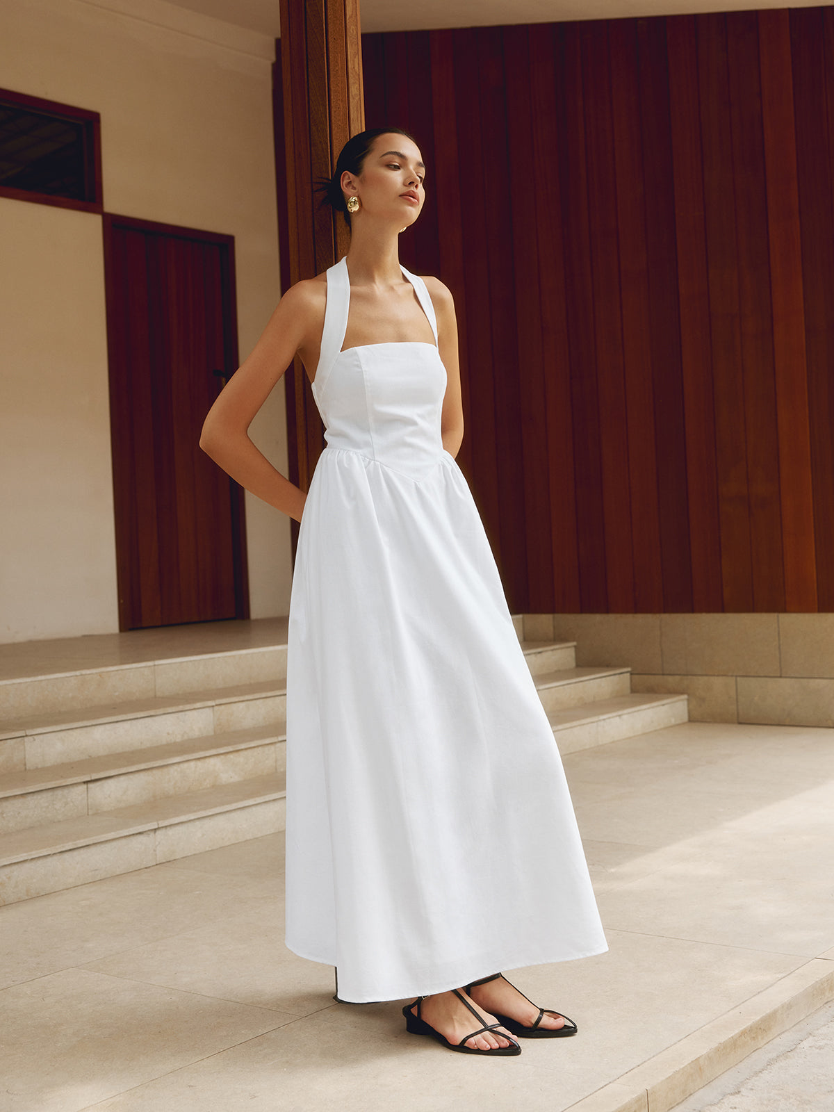 Raffiniertes Elegantes Langkleid Für Frauen