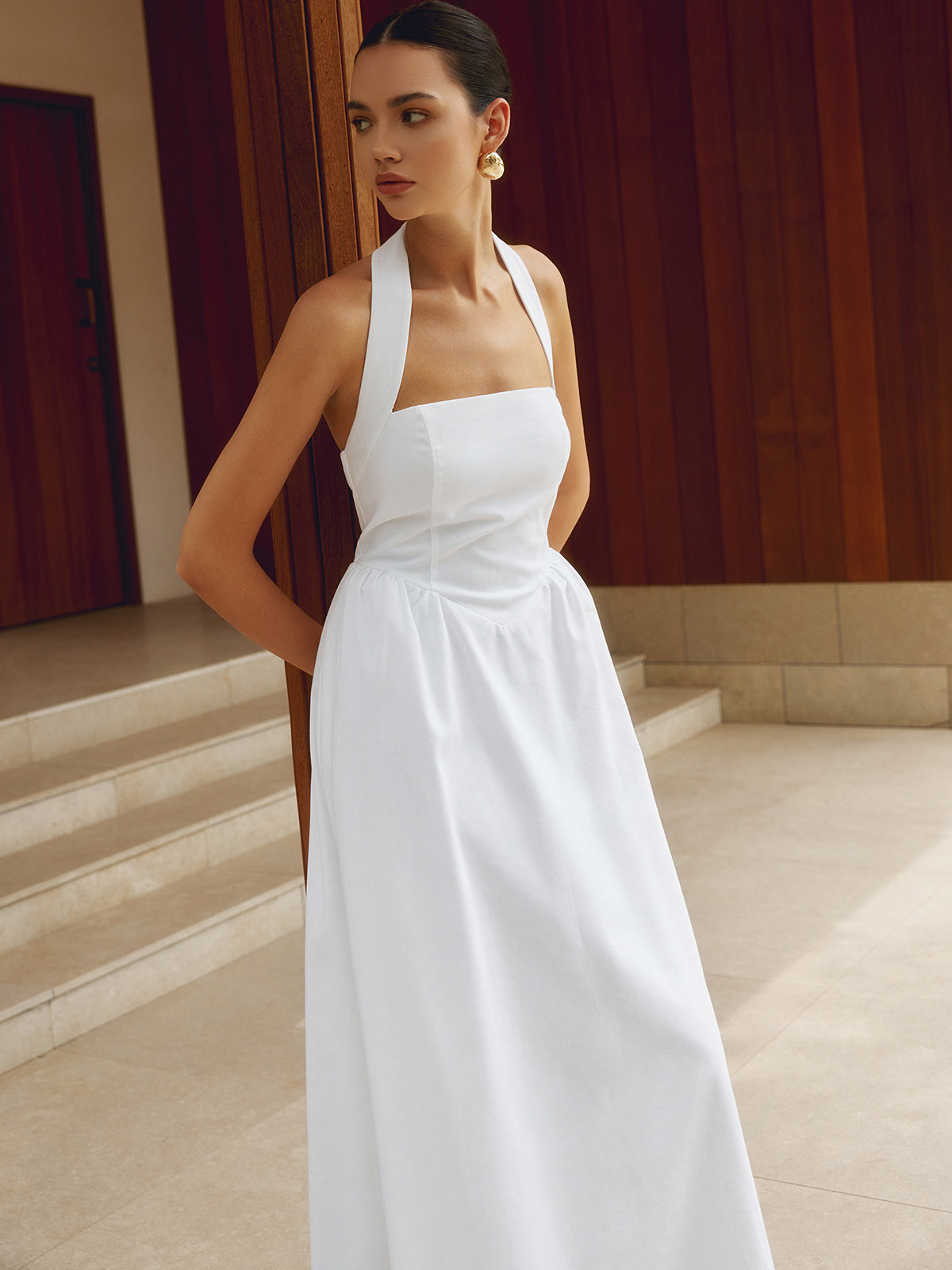 Raffiniertes Elegantes Langkleid Für Frauen