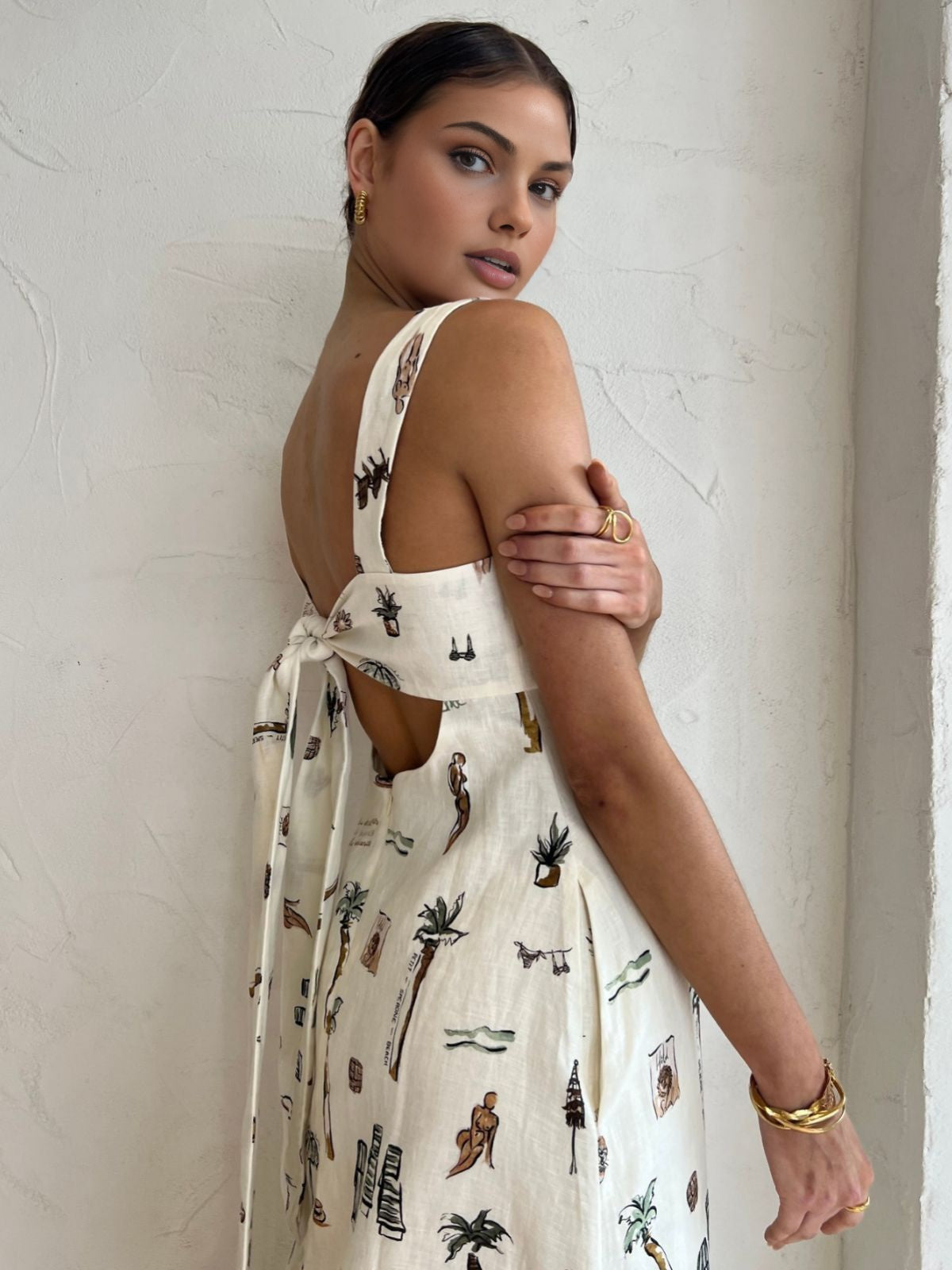 Fida | Tropisches Maxikleid Damen