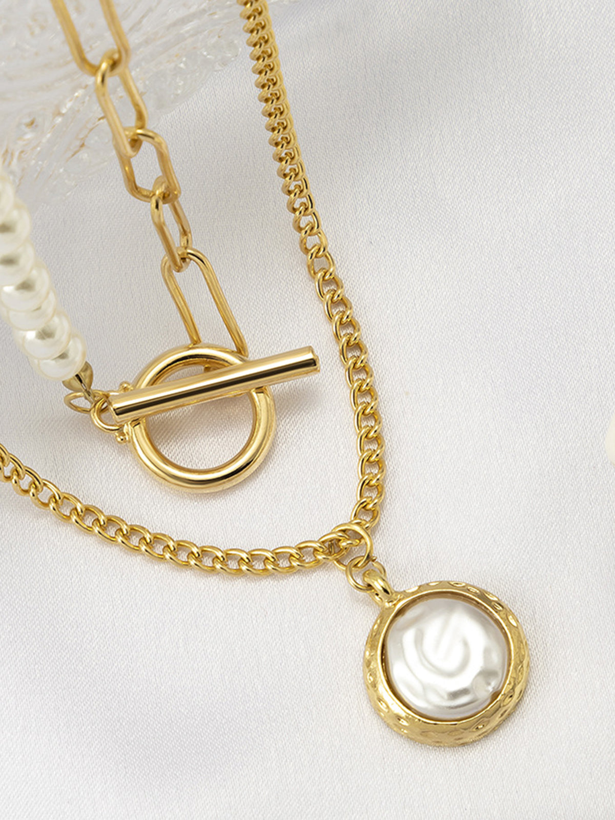 Perlenanhänger Halskette Set mit elegantem Stil für Damen