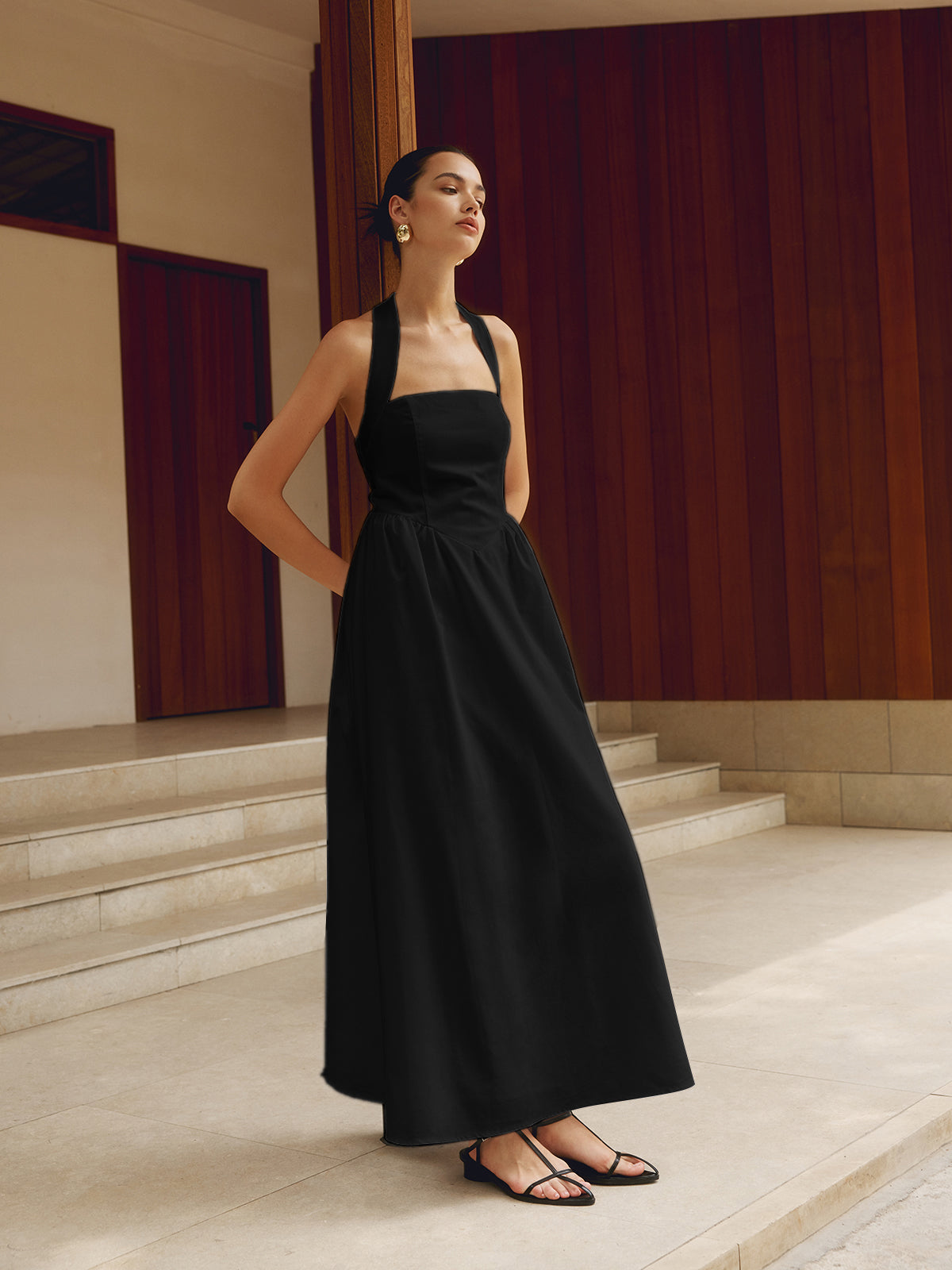 Raffiniertes Elegantes Langkleid Für Frauen