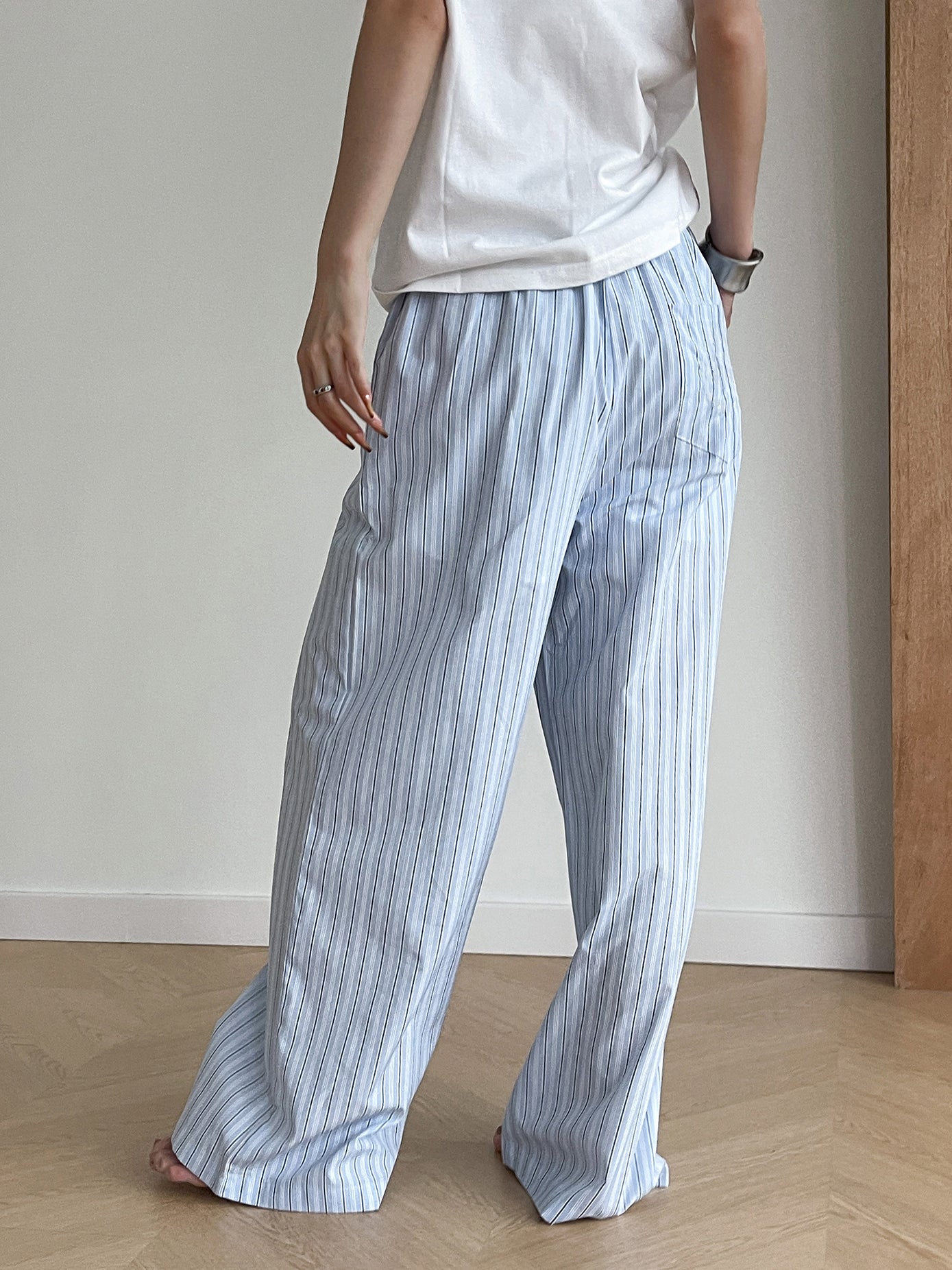 Lässige Hose mit Knoten und doppeltem Bund für Frauen