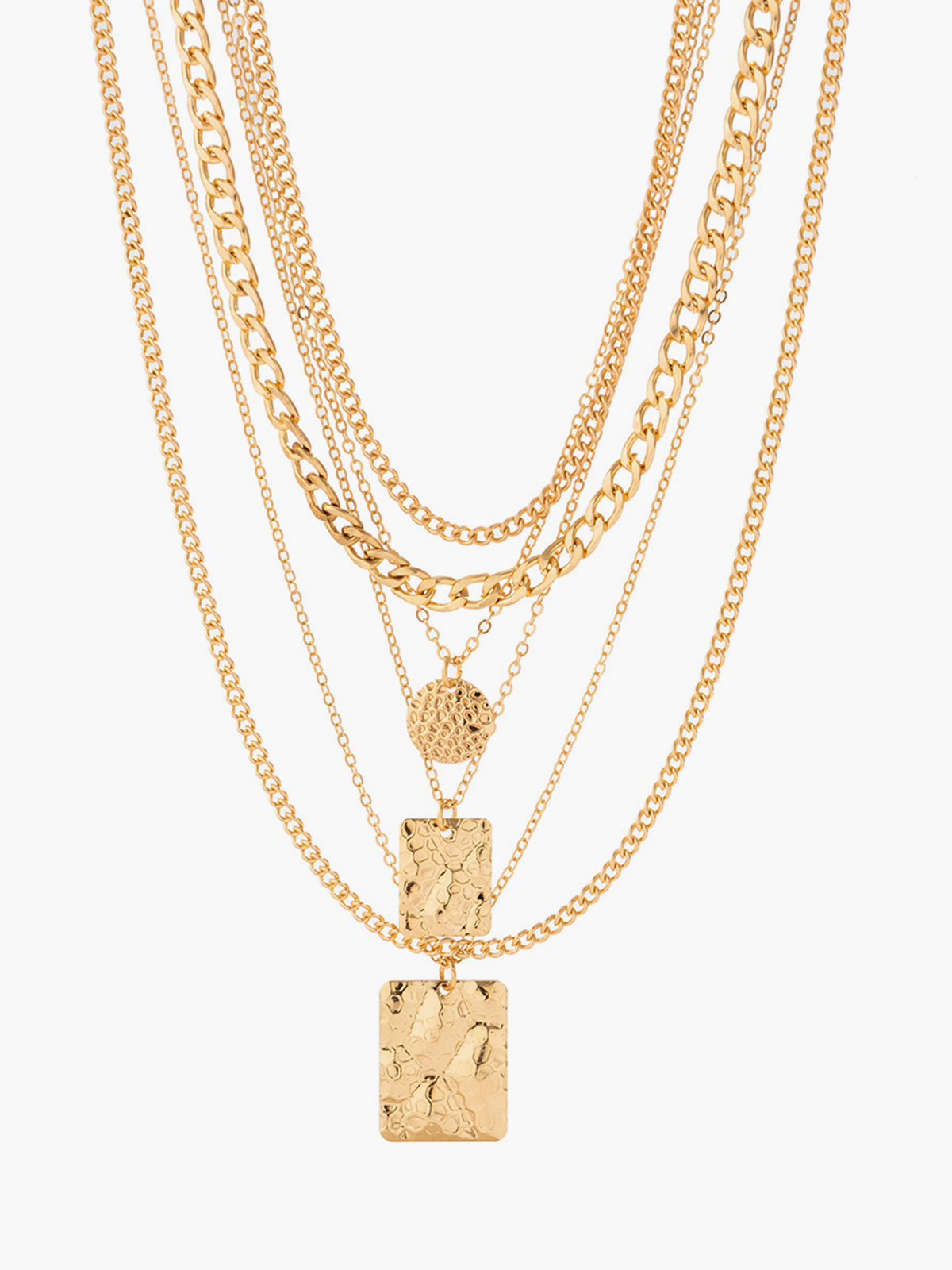 Mehrschichtige goldene Halskette mit Chic Design für Damen