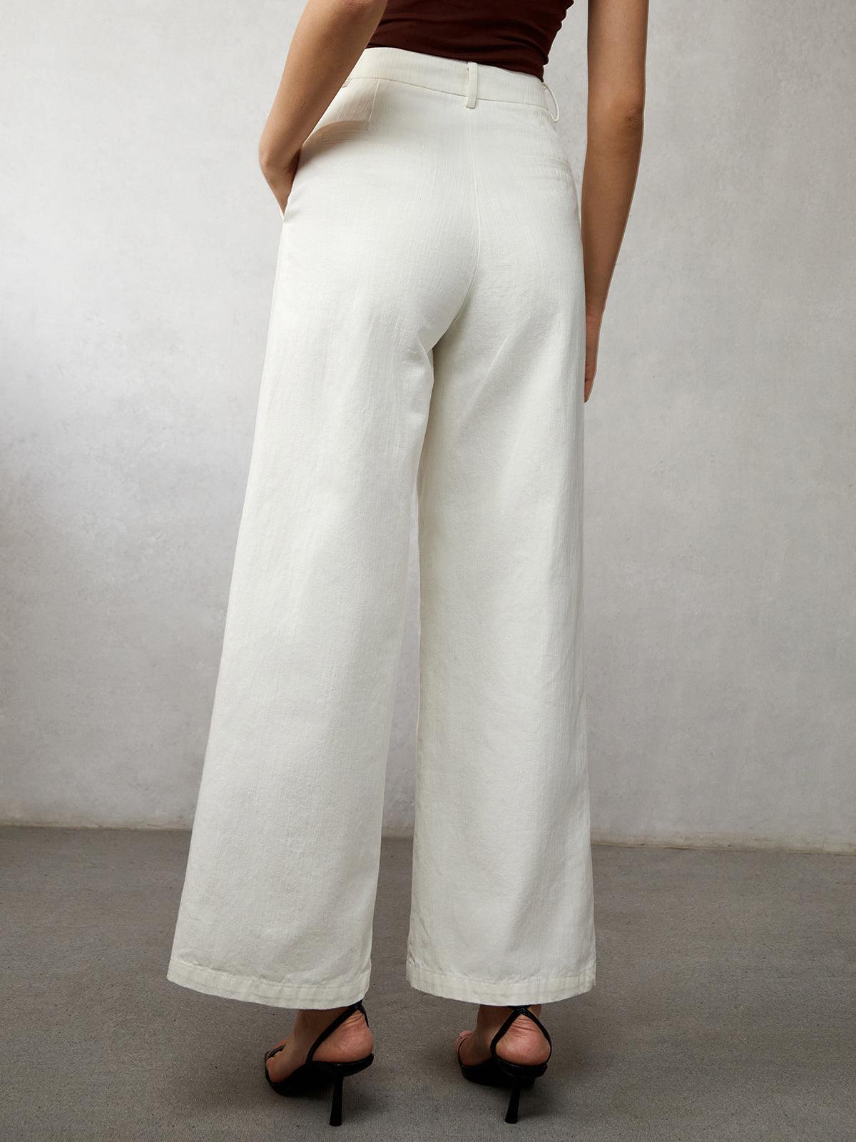 Hochgeschnittene Weitbein Jeans für Frauen