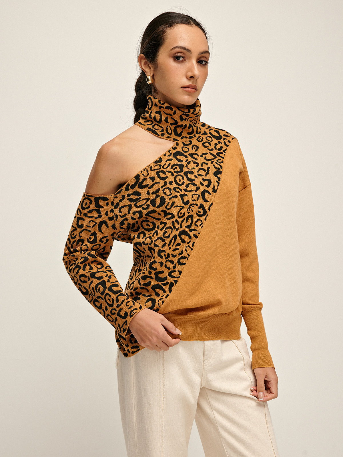 Asymmetrischer Pullover mit trendigem Design für Frauen