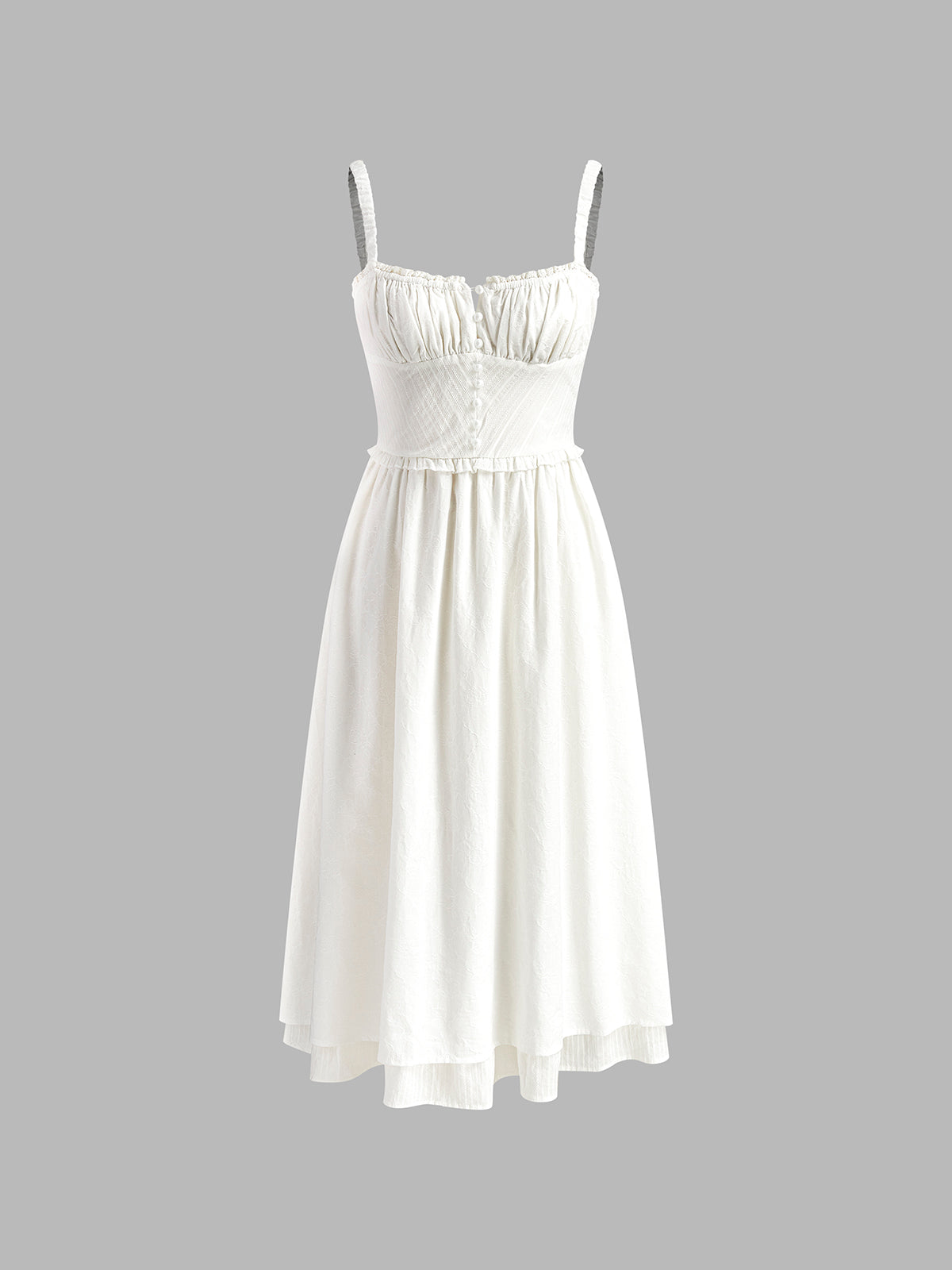 Bernice | Schlichtes Midikleid mit Rüschensaum