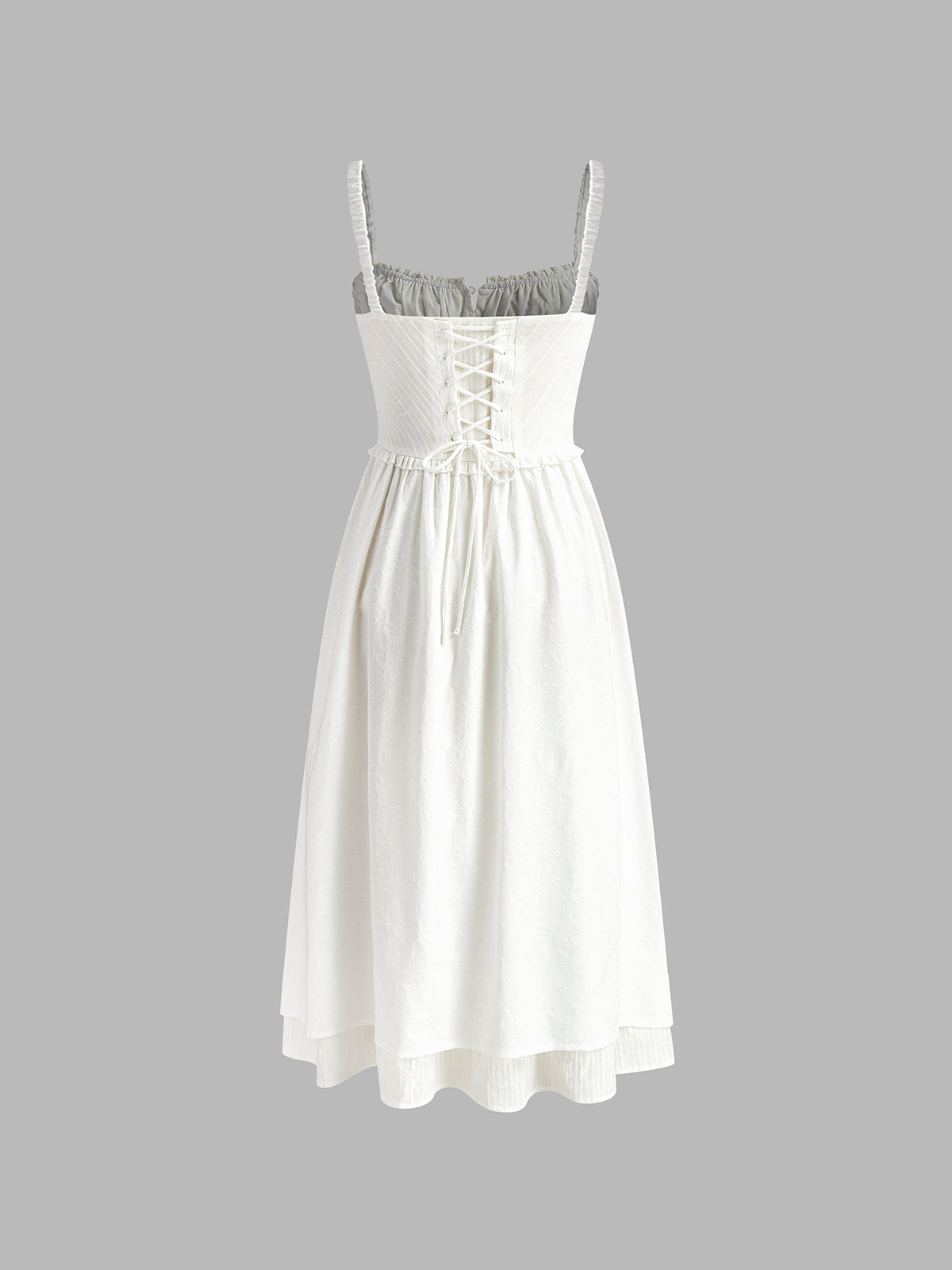 Bernice | Schlichtes Midikleid mit Rüschensaum