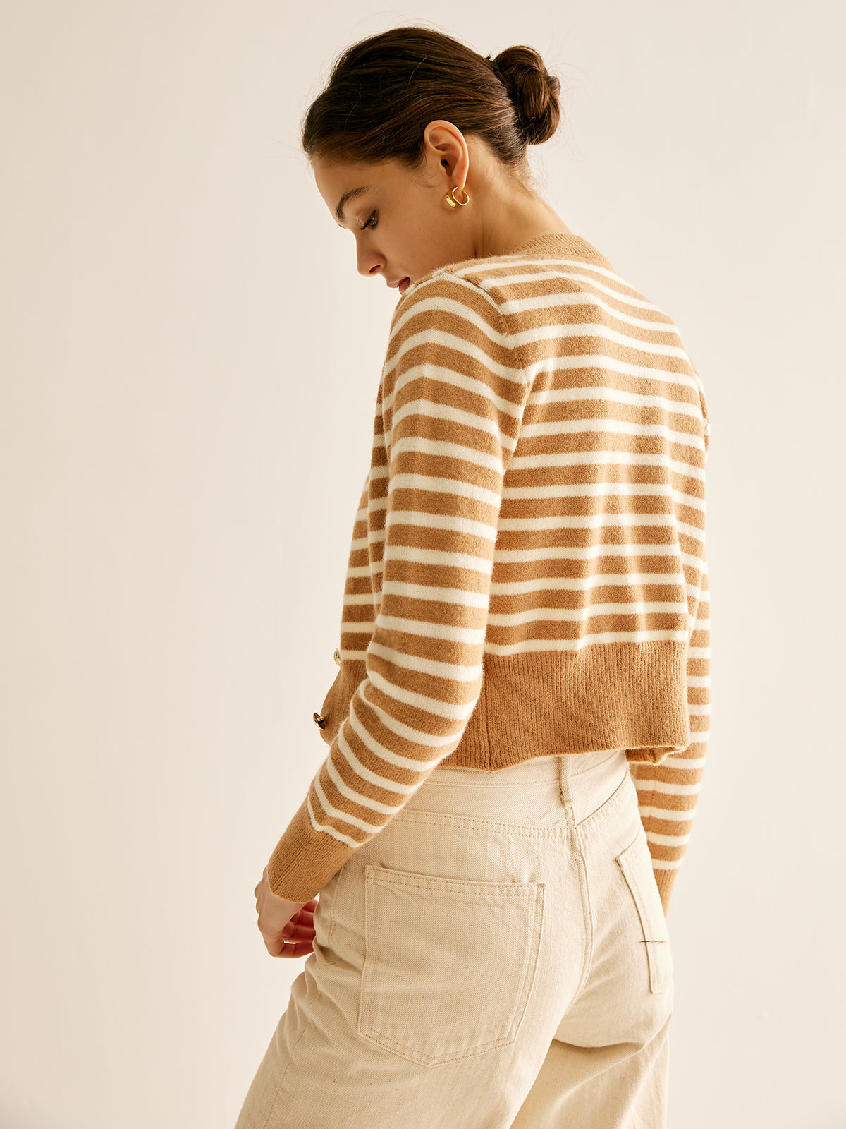Klassischer gestreifter Cardigan mit zeitlosem Charme für Damen
