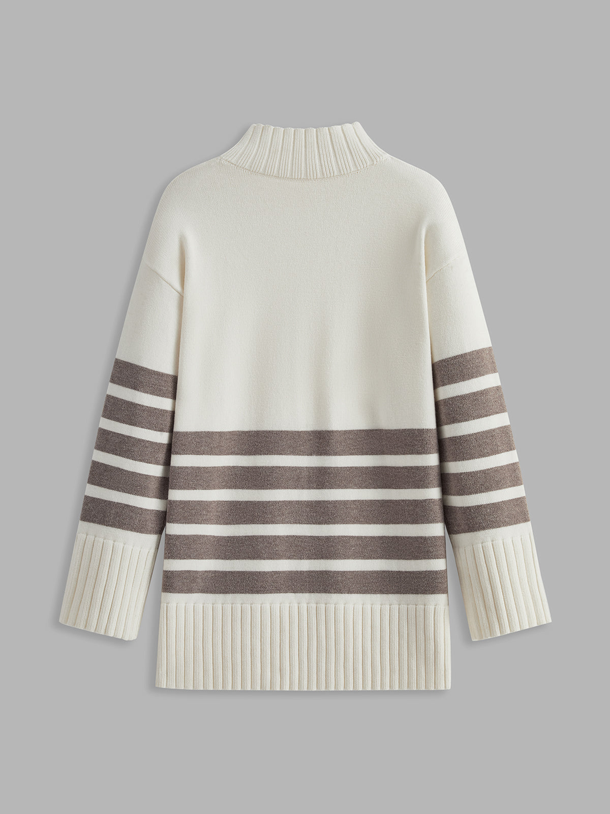 Almeda | Paris Mock Neck Pullover mit Streifen