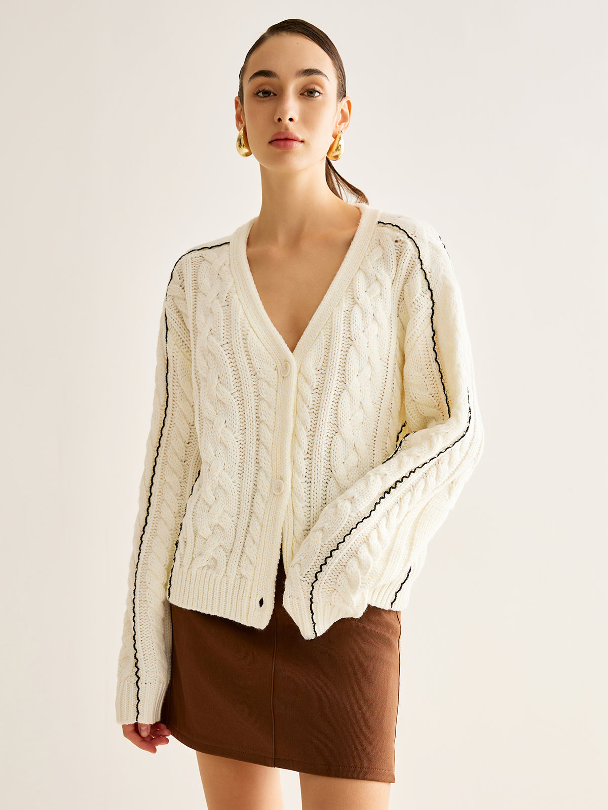 Zopfstrick Cardigan klassisch & warm für Frauen