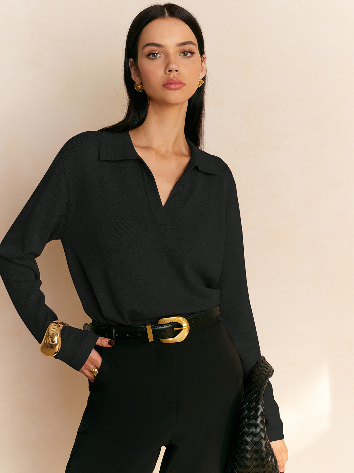 Ailith | Freizeit Kragenpullover Pullover