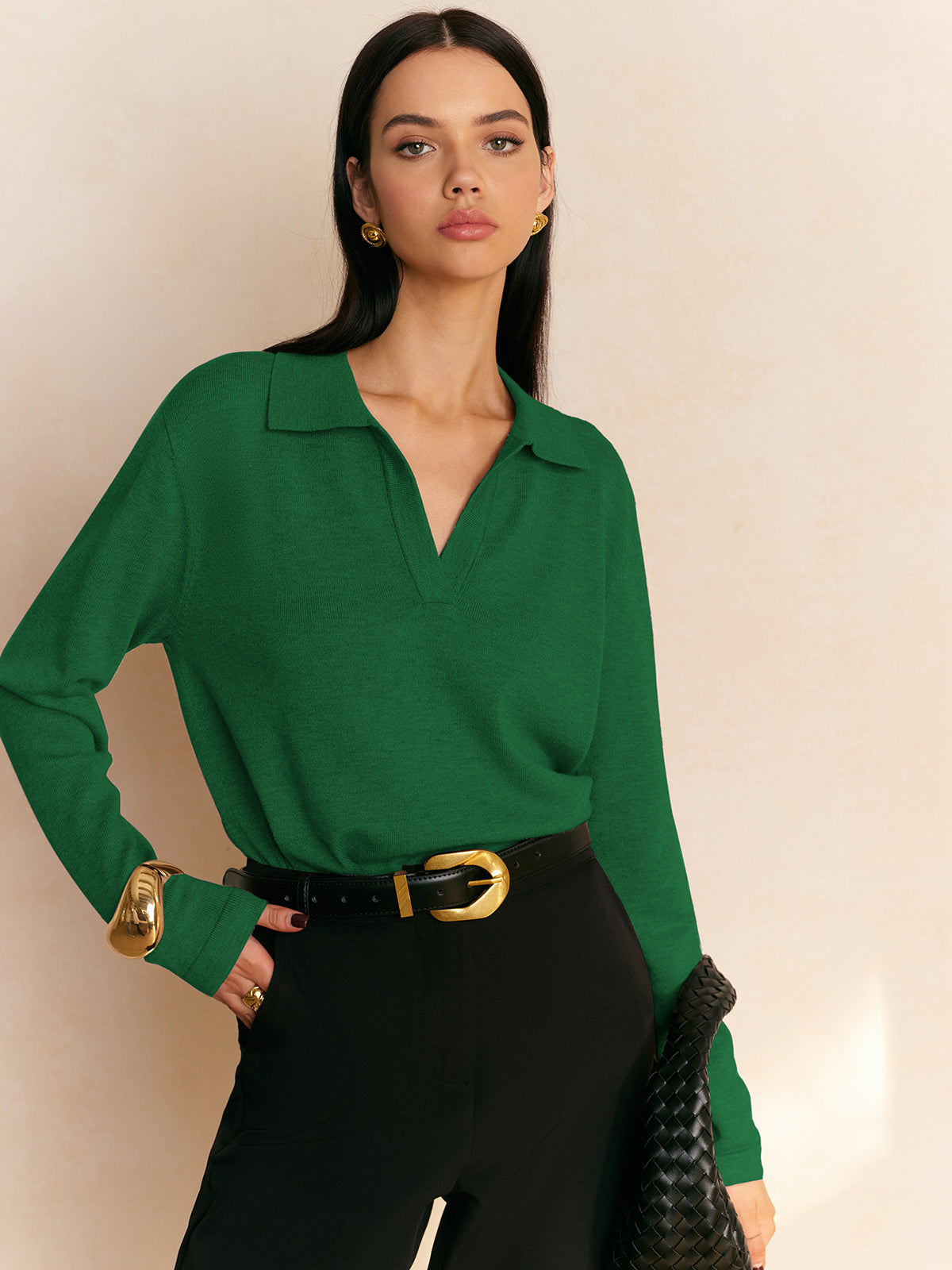 Ailith | Freizeit Kragenpullover Pullover