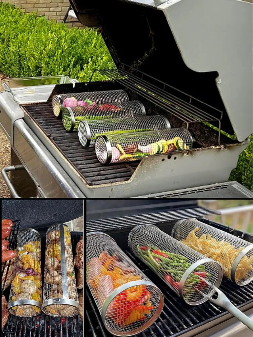 Zylindrischer Grillkorb – Mehr grillen, nichts verlieren product image 3