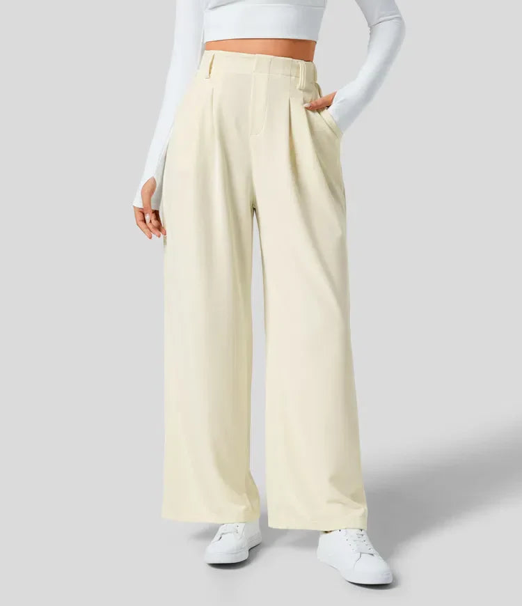 Schicke High Waist Weitbein Hose für Damen