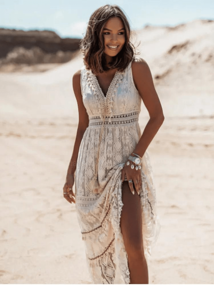 Elegantes Boho-Kleid mit fließendem Design Für Frauen