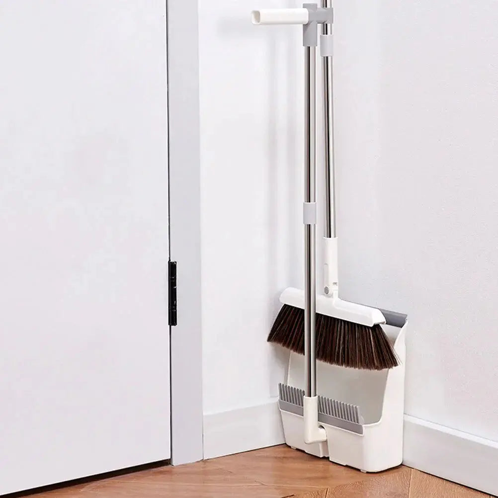 Besen und Kehrschaufel Set – Langer Stiel, Kein Bücken product image 1