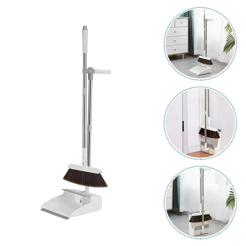 Besen und Kehrschaufel Set – Langer Stiel, Kein Bücken product image 2