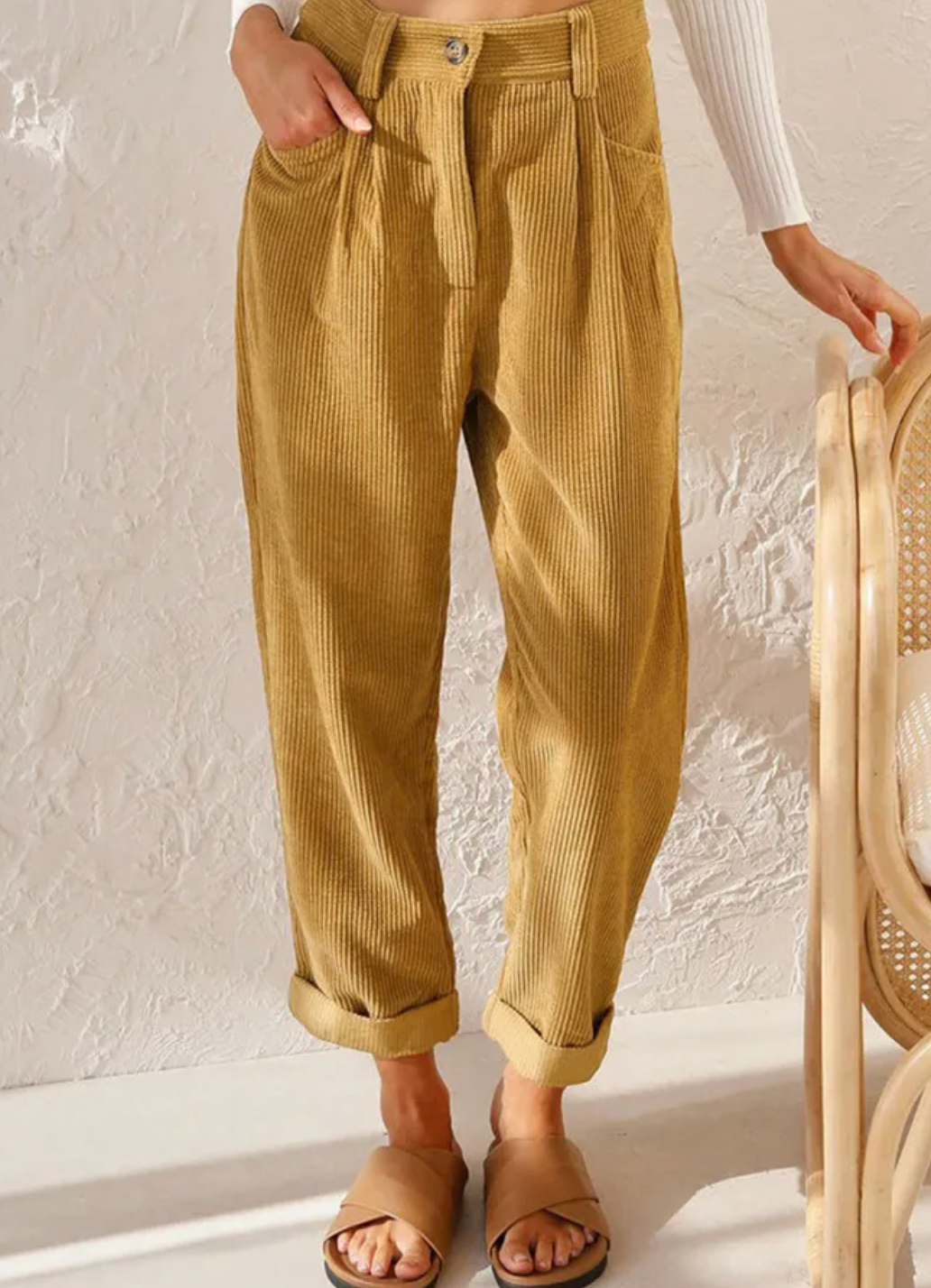 Ingram | Smarte Cordhose mit weitem Schnitt