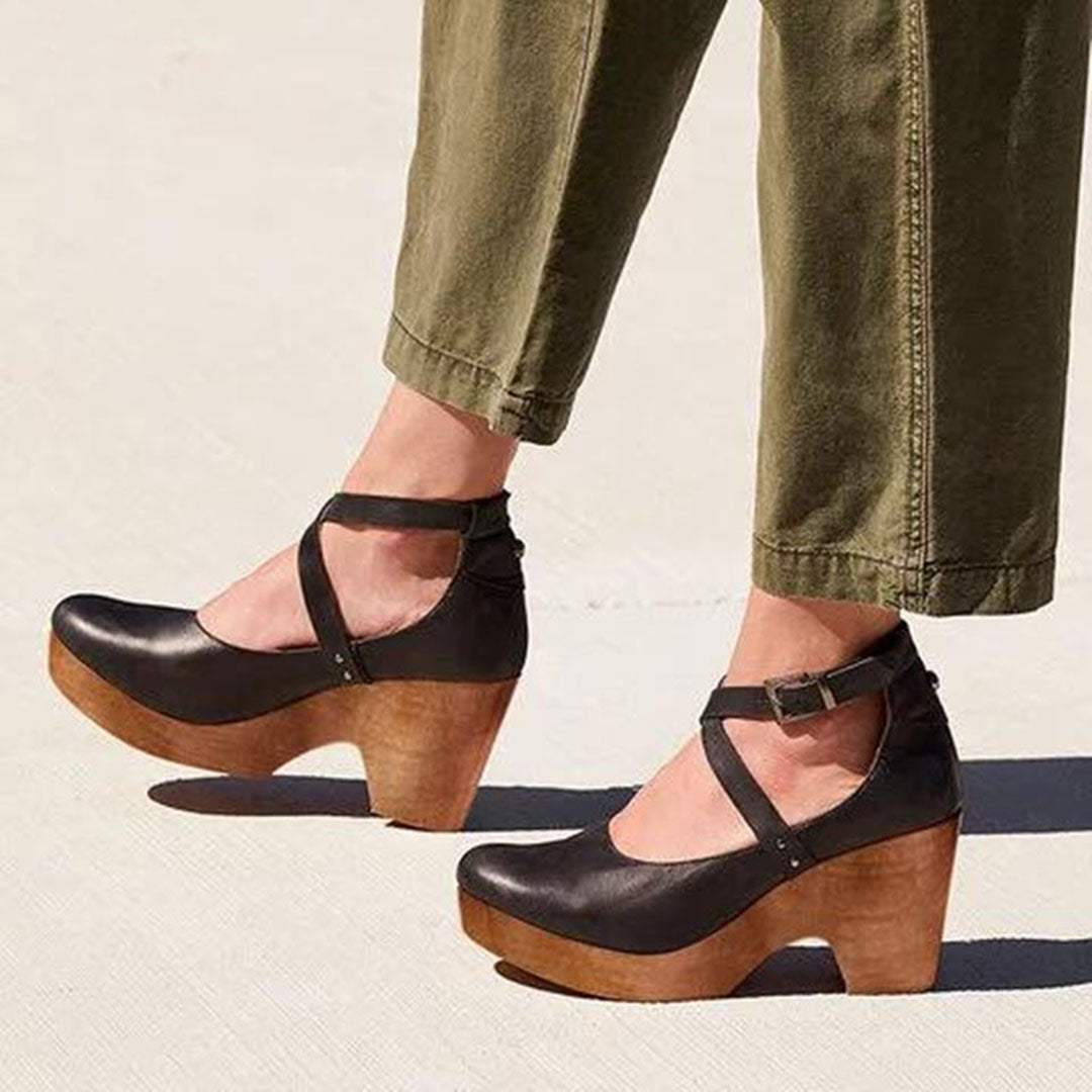 Halyra | Keilabsatz-Schuhe mit Riemchen
