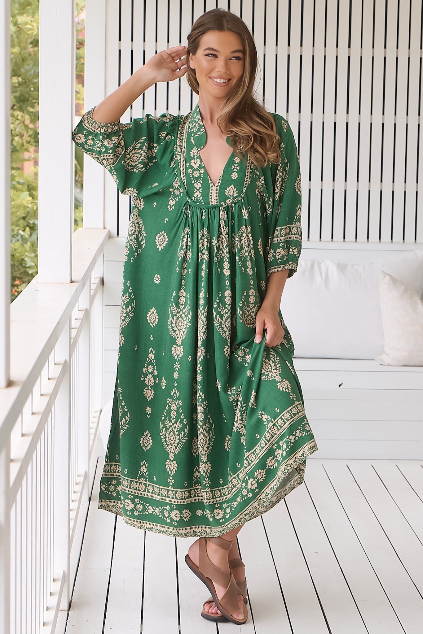 Calanthe | Luftiges Boho Midi Kleid