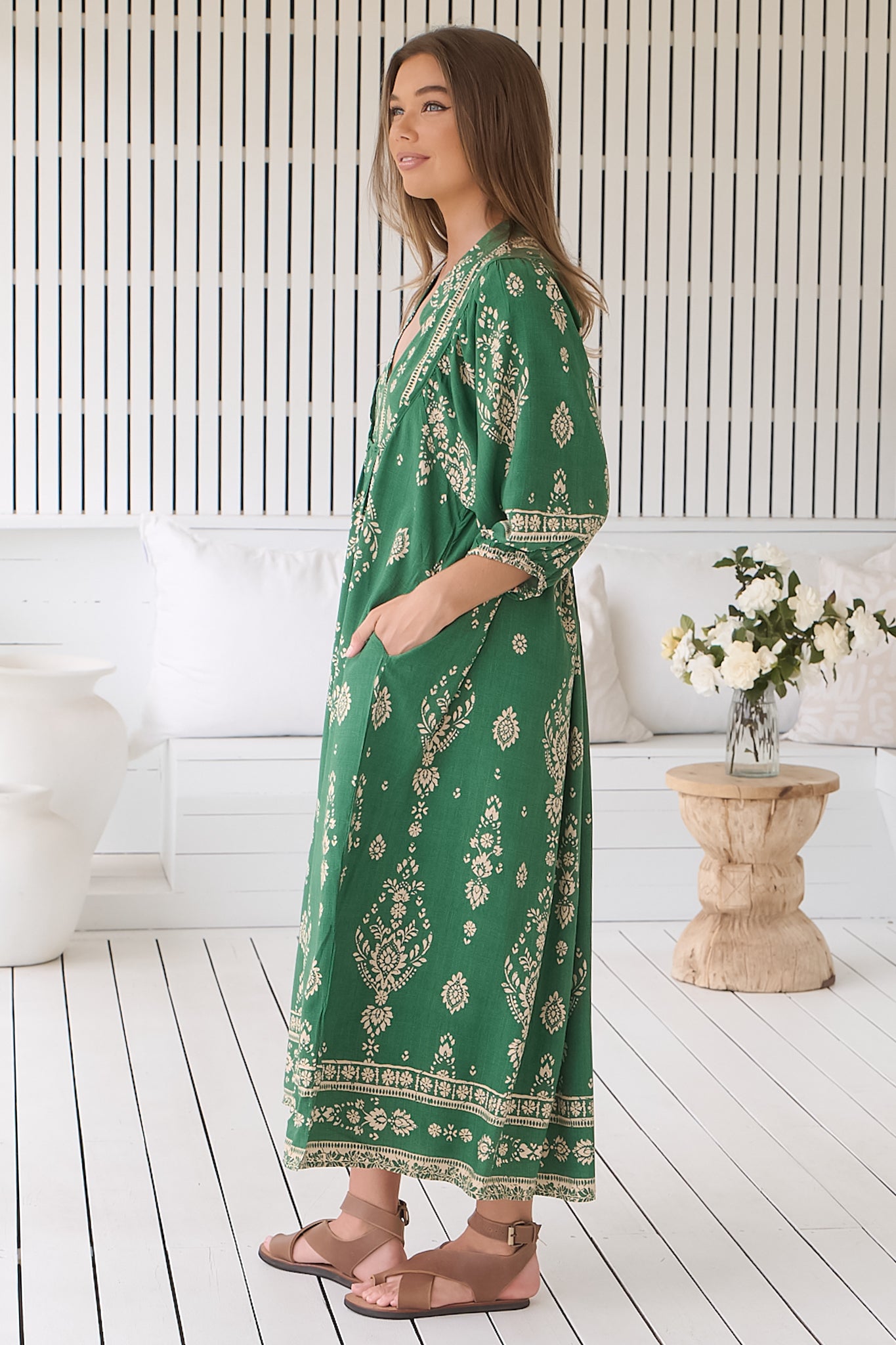 Calanthe | Luftiges Boho Midi Kleid