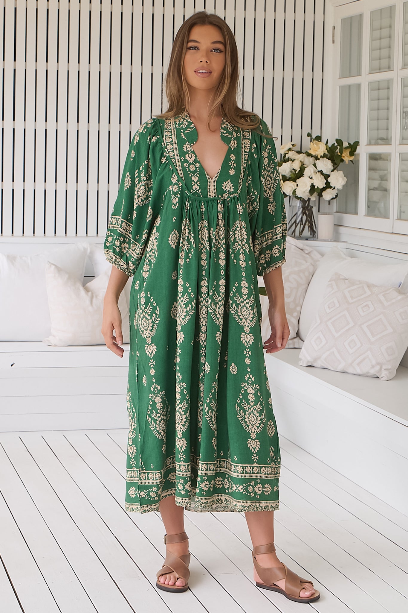 Calanthe | Luftiges Boho Midi Kleid