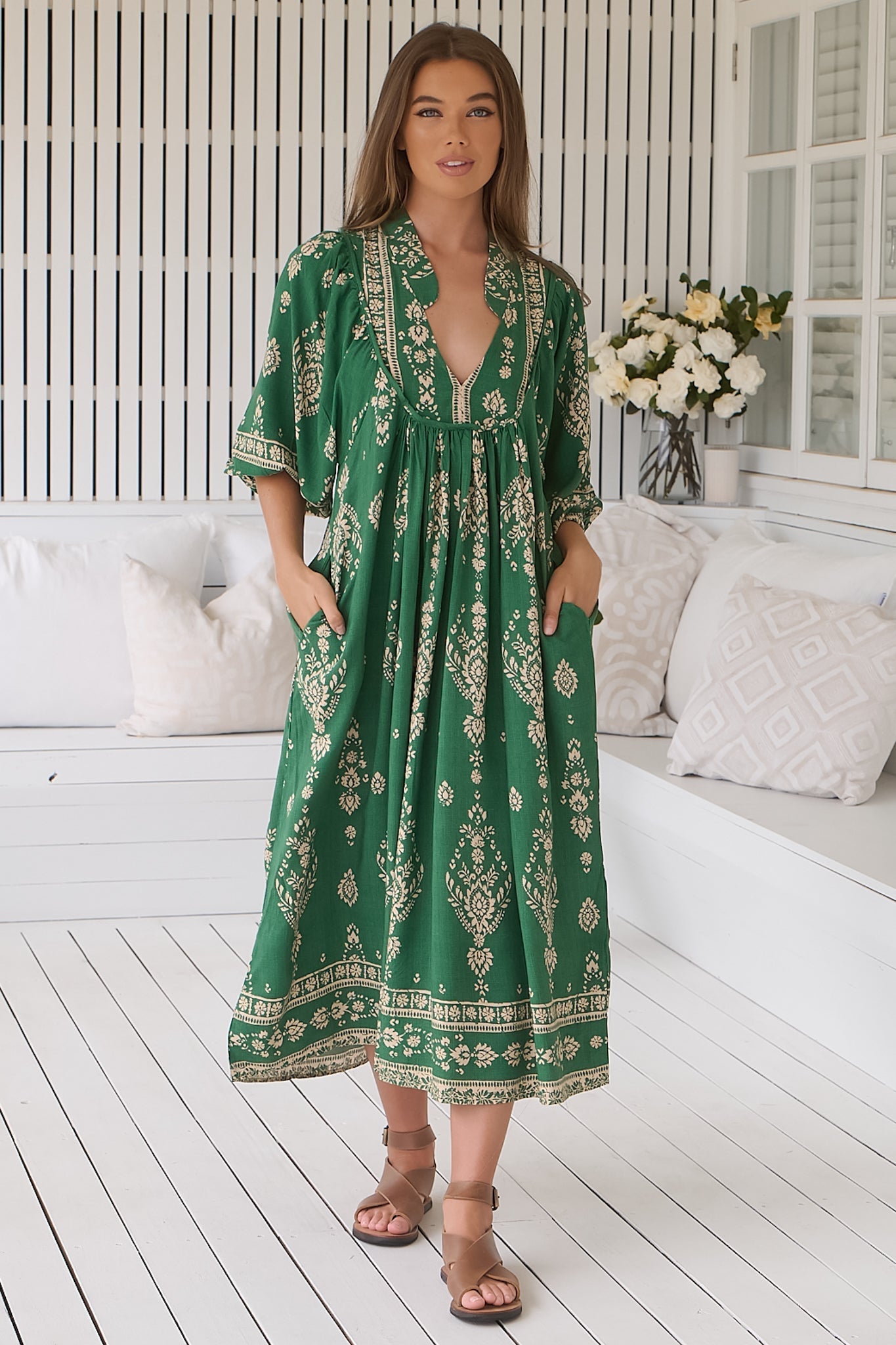 Calanthe | Luftiges Boho Midi Kleid