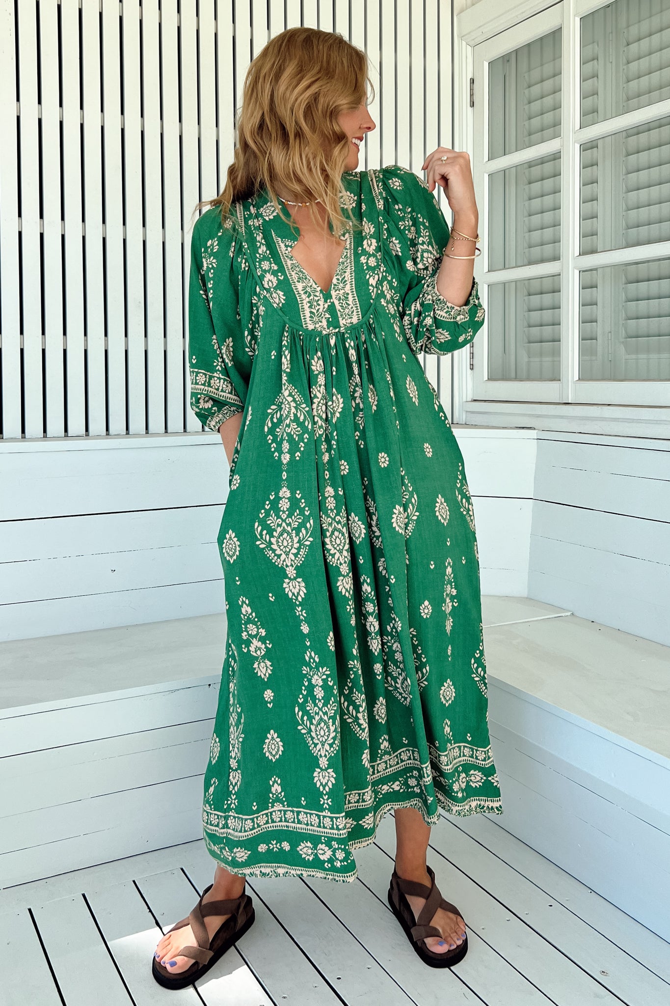 Calanthe | Luftiges Boho Midi Kleid