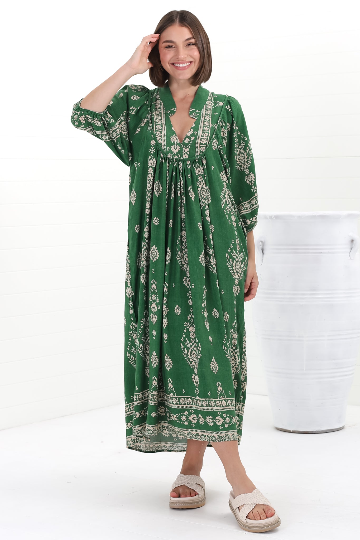 Calanthe | Luftiges Boho Midi Kleid