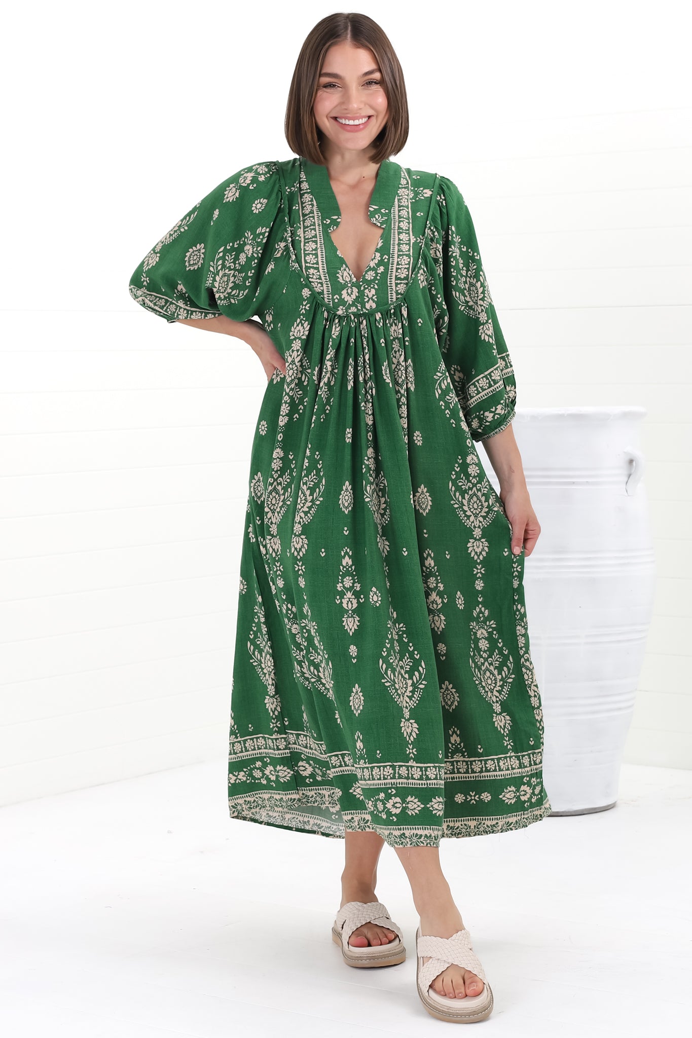 Calanthe | Luftiges Boho Midi Kleid