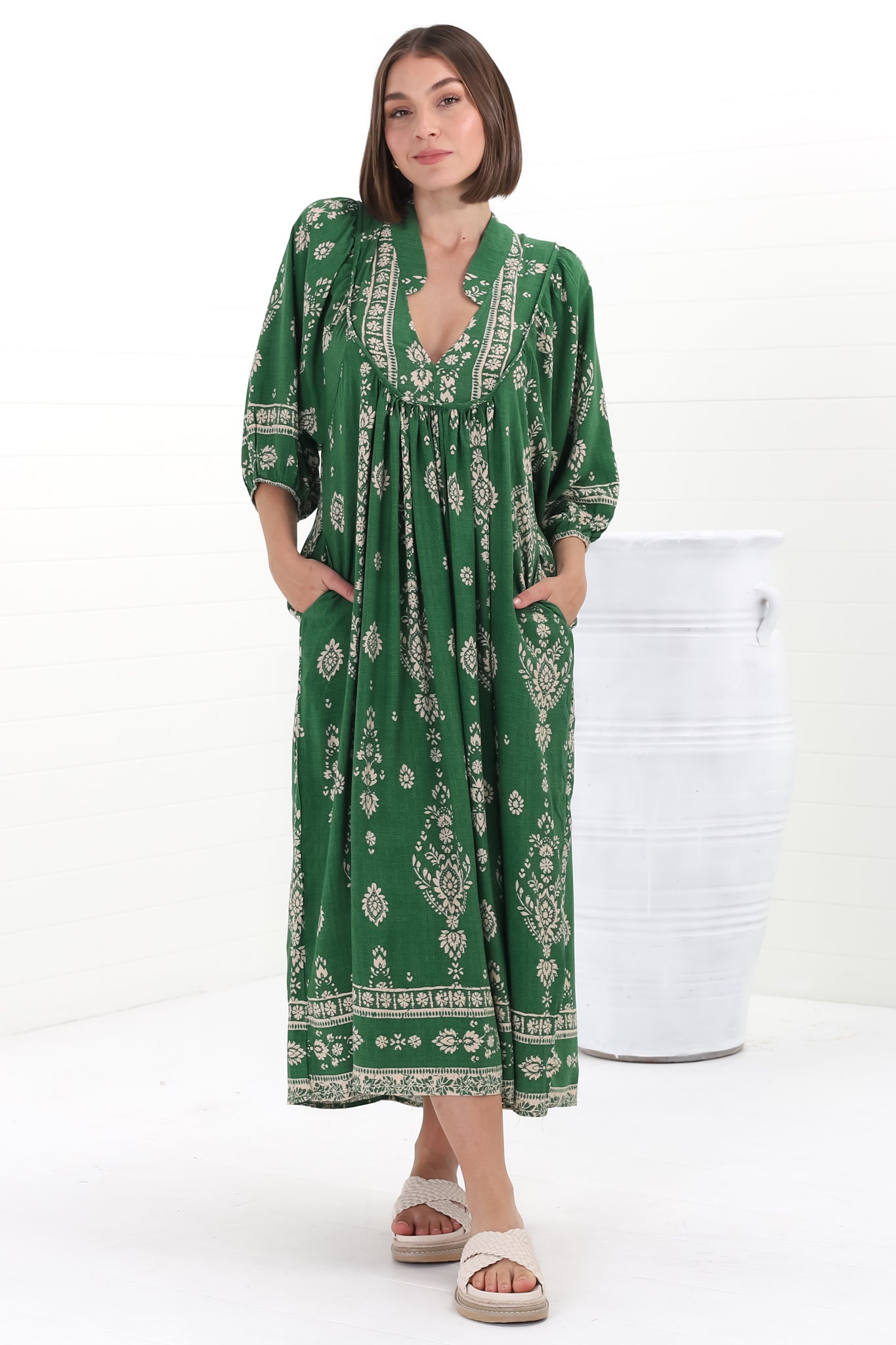 Calanthe | Luftiges Boho Midi Kleid