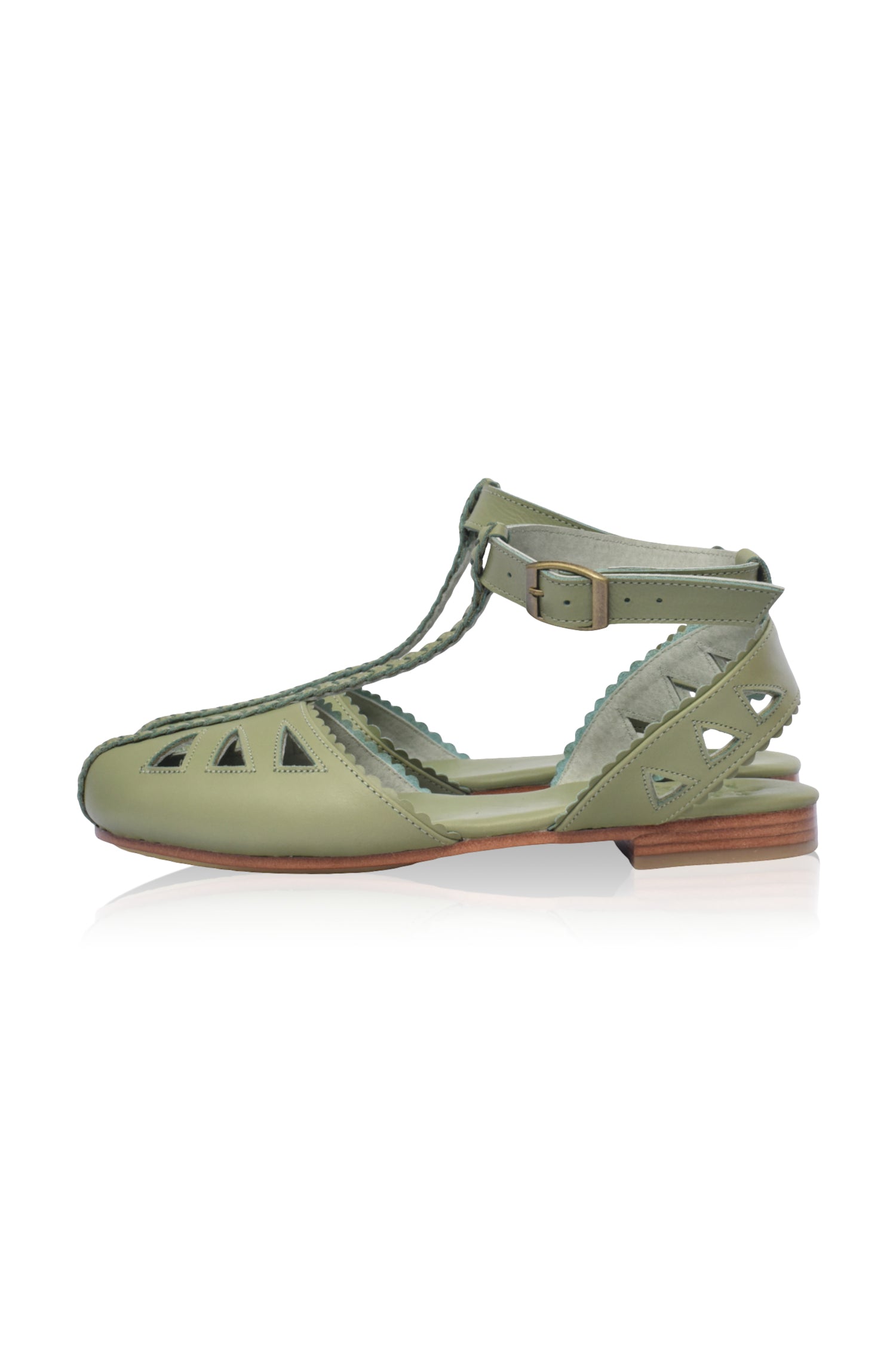 Mireth | Leder T-Strap Sandalen