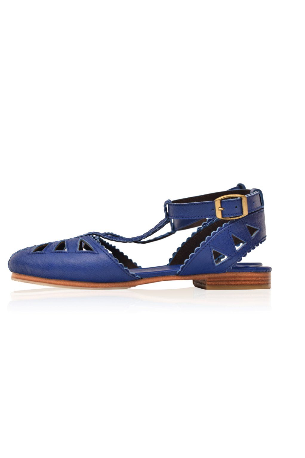 Mireth | Leder T-Strap Sandalen