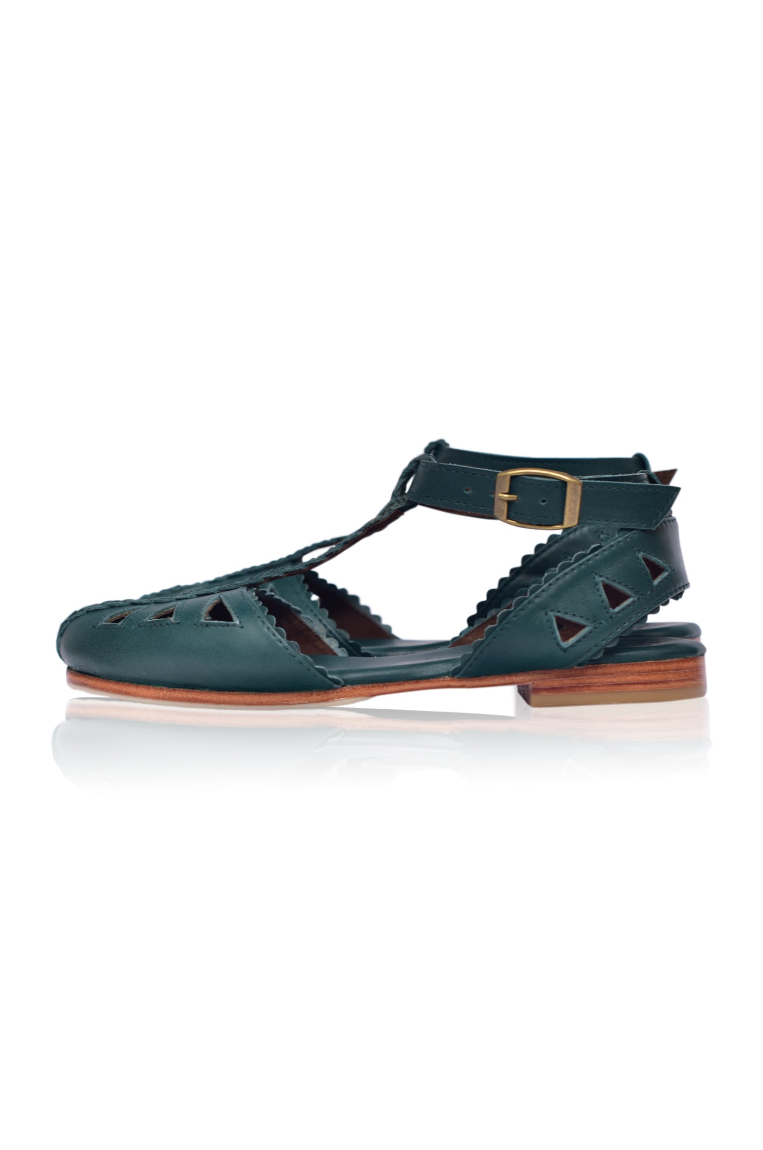 Mireth | Leder T-Strap Sandalen
