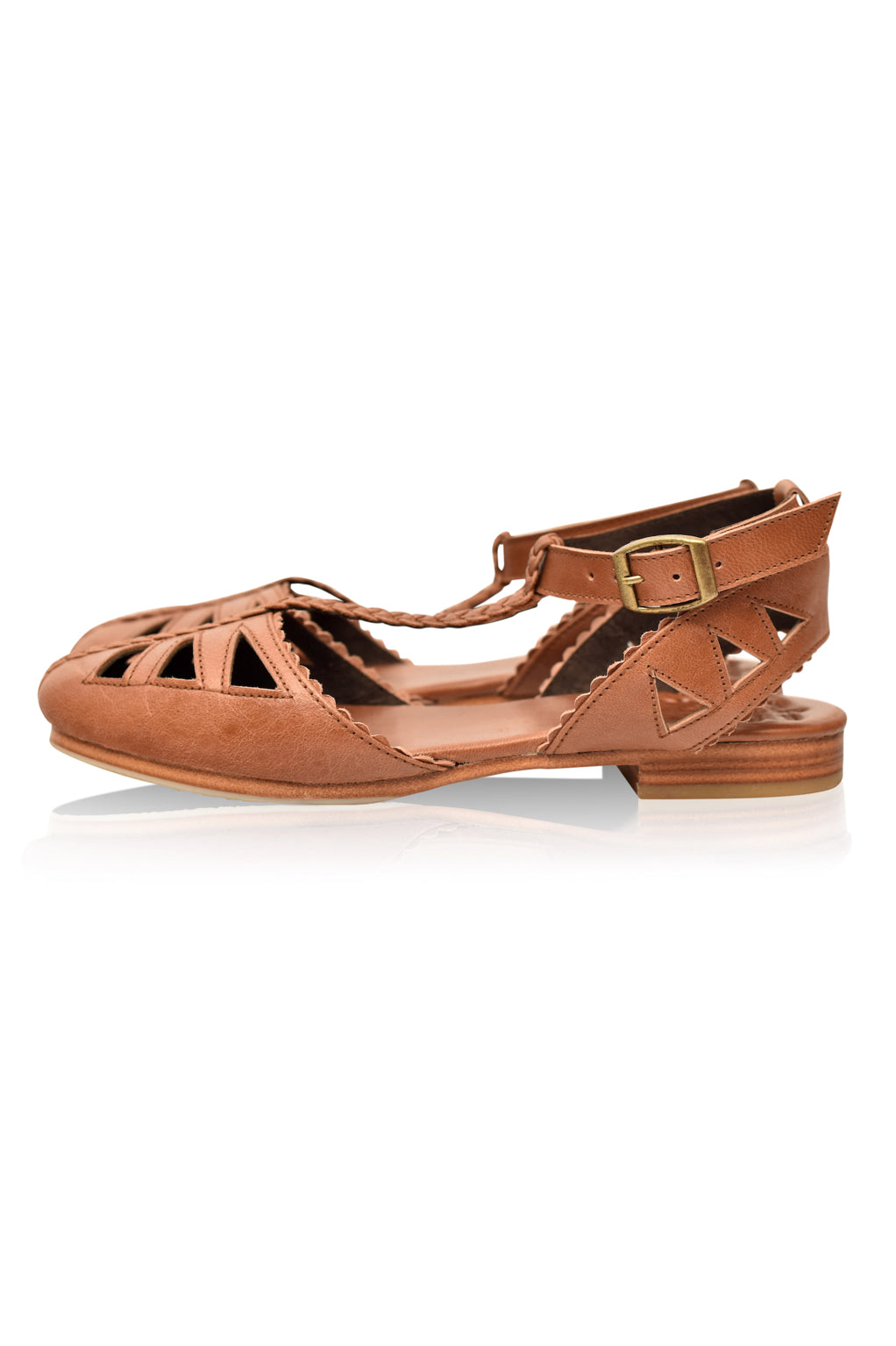Mireth | Leder T-Strap Sandalen