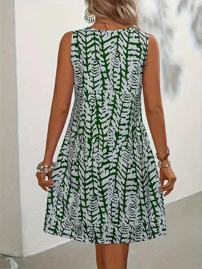 Gisetta | Ärmelloses Sommerkleid mit Print