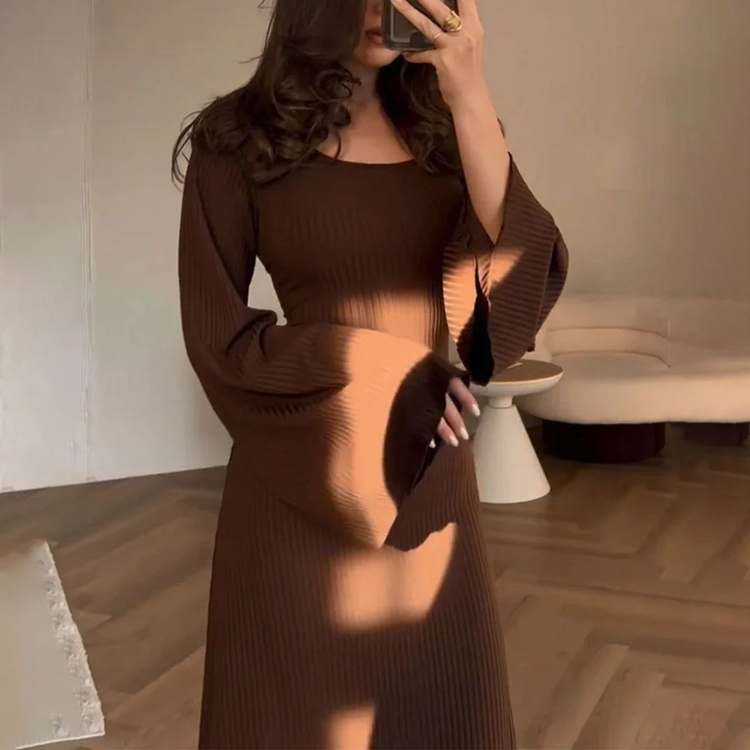 Elegantes Maxikleid aus Strick Für Frauen
