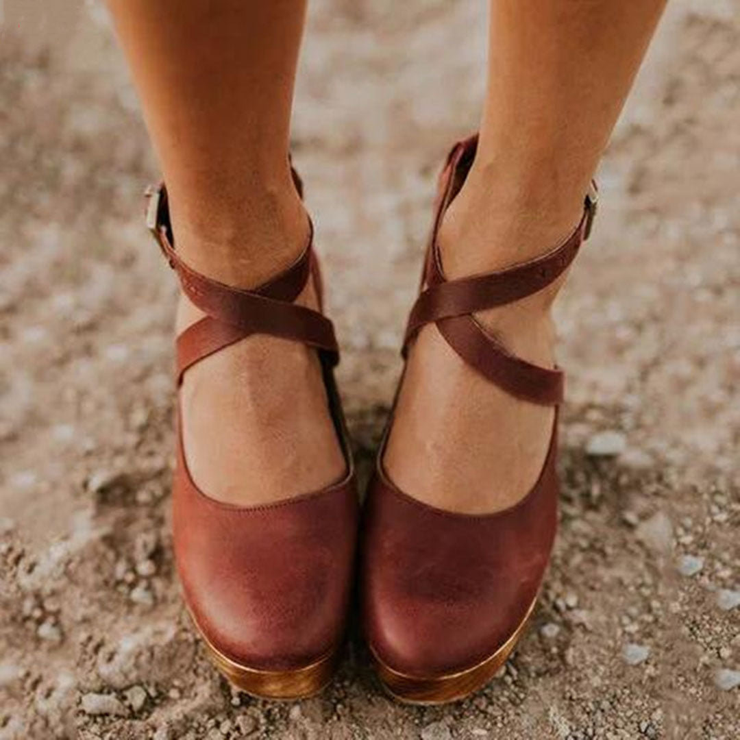 Halyra | Keilabsatz-Schuhe mit Riemchen