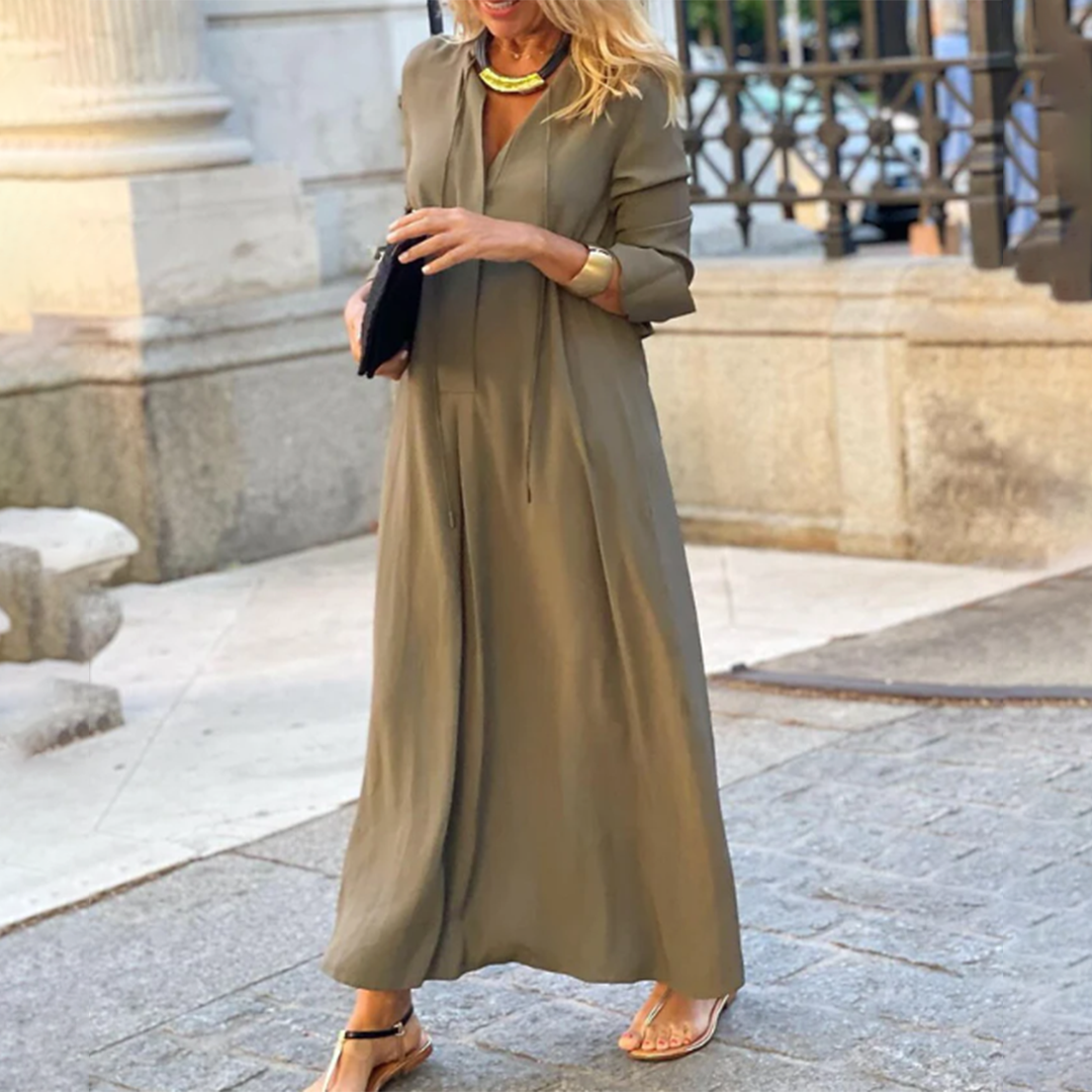 Aanika | Lockeres und bequemes langes Kleid