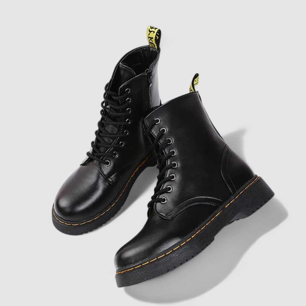 Stilvolle Schnürstiefel mit Plateau Für Frauen