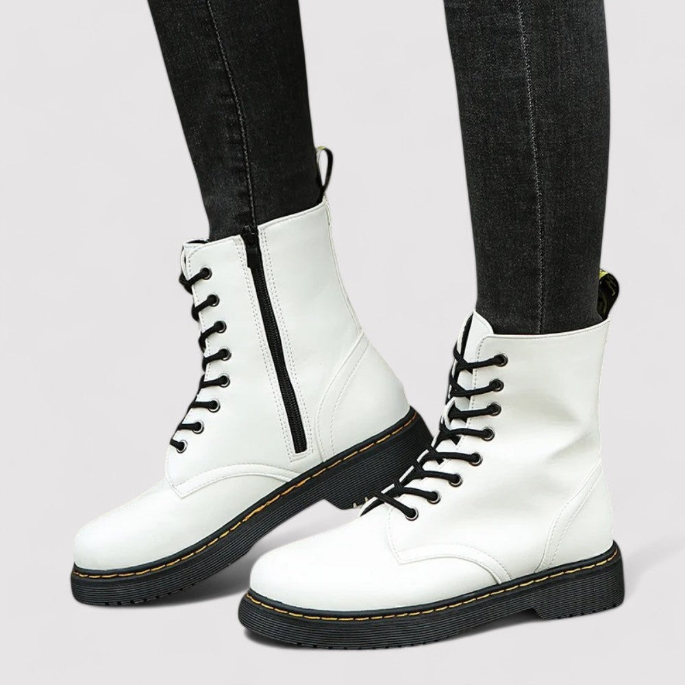 Stilvolle Schnürstiefel mit Plateau Für Frauen