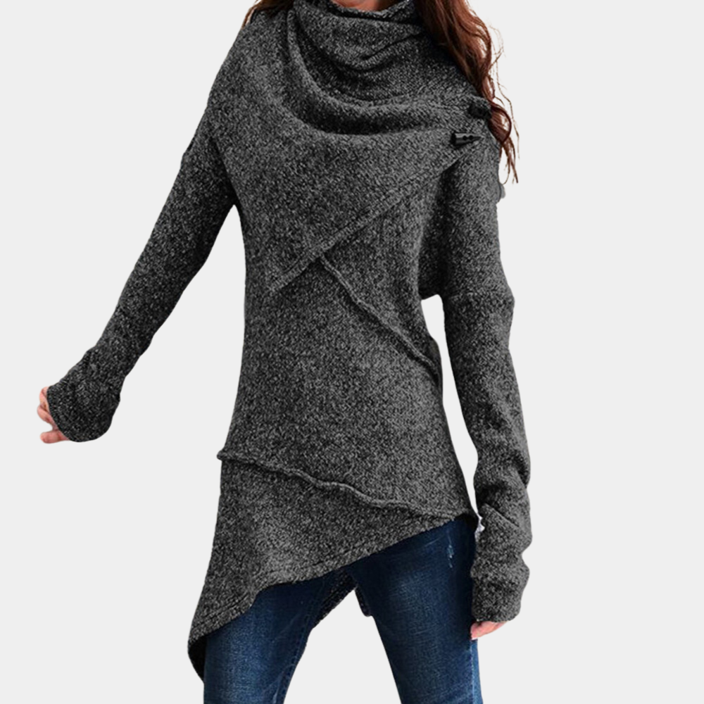 Sesilia | Eleganter asymmetrischer Damenpullover aus Strick
