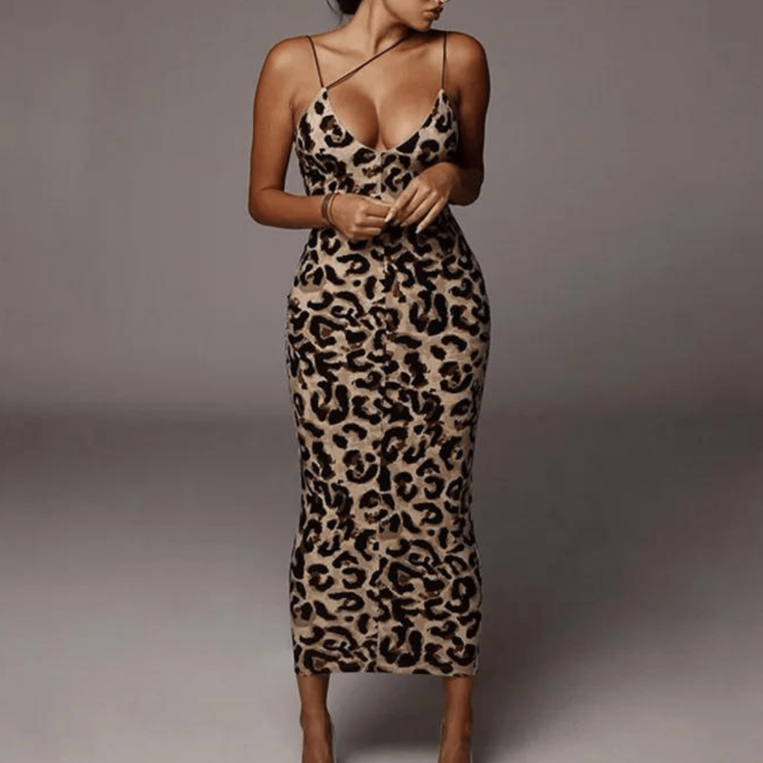 Modisches Kleid mit Animal Print und markantem Stil für Damen