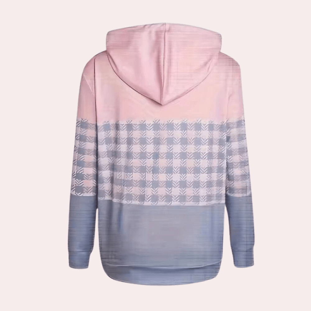 Bequemes Damen-Karomuster-Sweatshirt mit modernem Schnitt Für Frauen