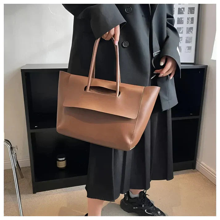 Klassische Lederschultertasche Für Damen